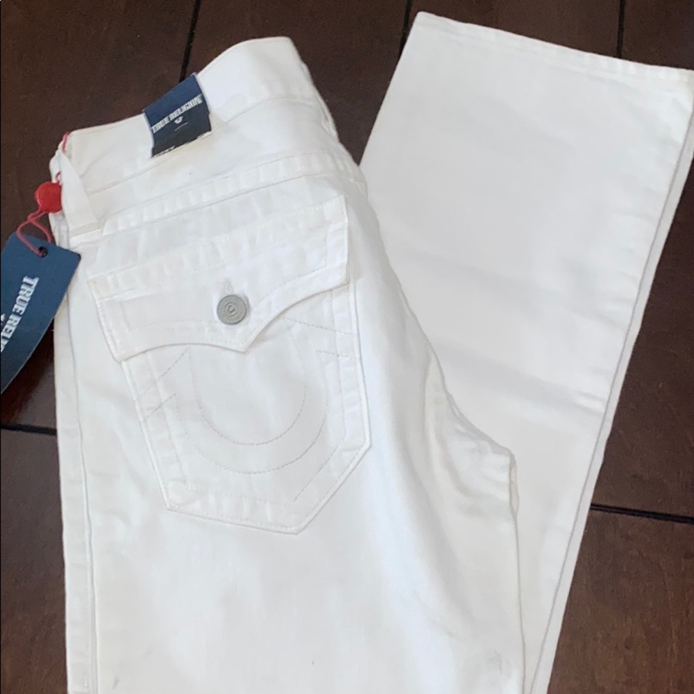 Men White True Religion Jeans size 30
